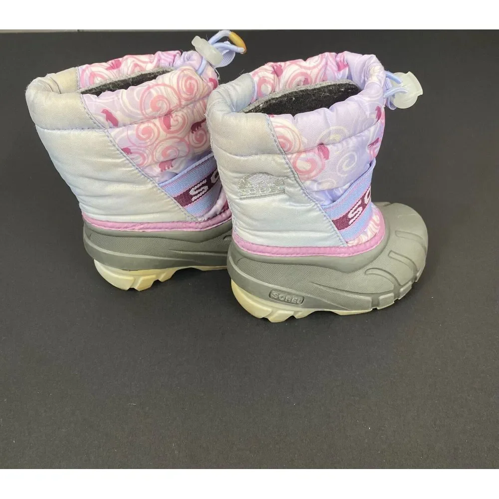 Sorel Cub Purple Lilac Insulated Pull On Snow Winter Boots Youth Shoe‎ Size 6